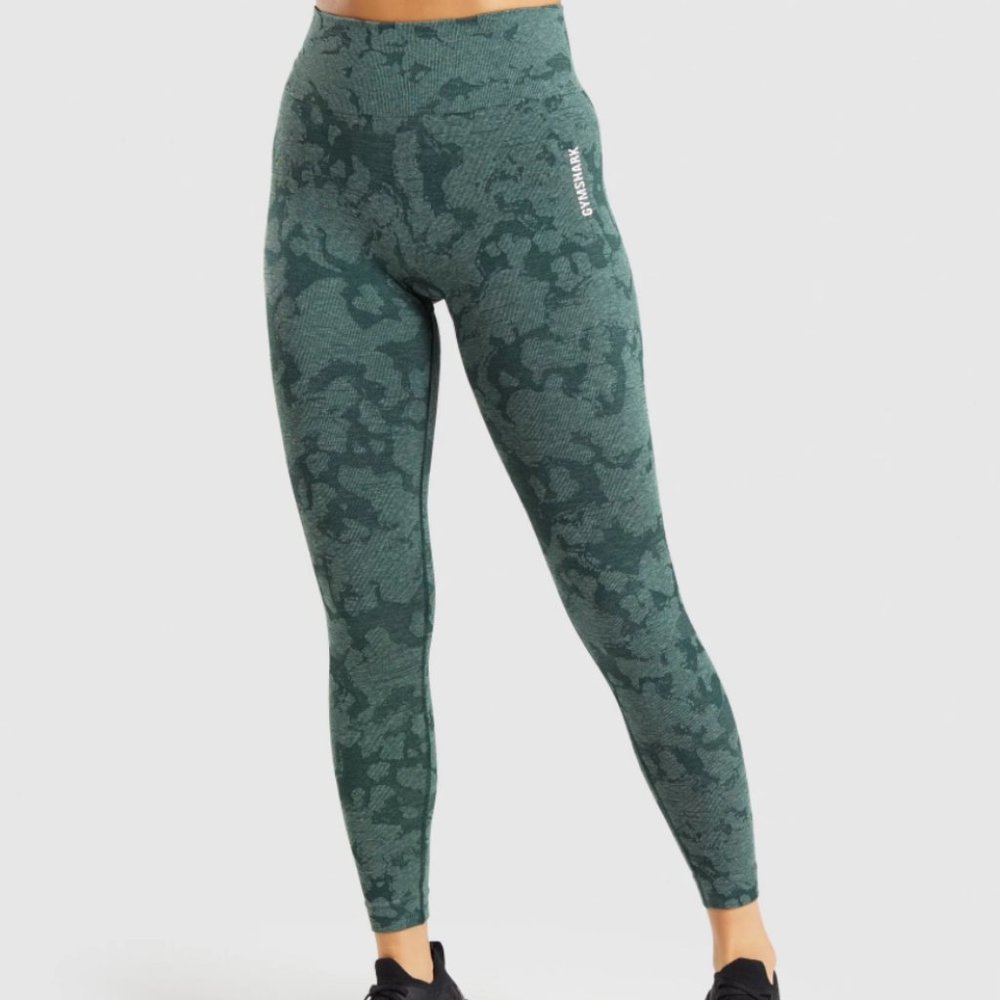 Gymshark Adapt Camo Obsidian Green Leggings XS